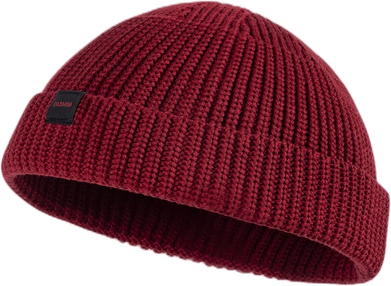DASMINI Fisherman Beanie Hats for Men Women,Knit Trawler Skull Cap,Watch Cap,Spring Fall Winter Warm Short Hats - Image 1